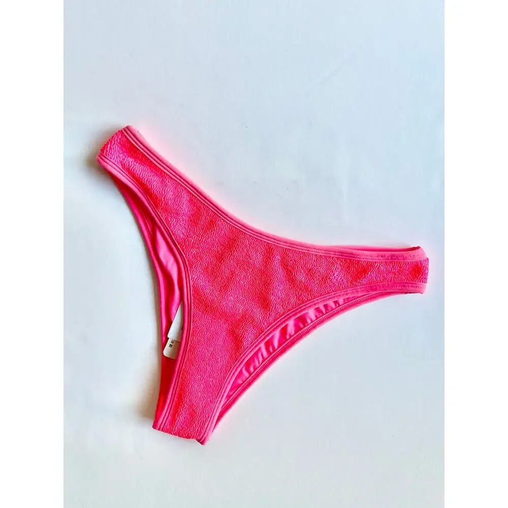 L*Space Whiplash Bikini Bottom Neon Pink Size Medium New